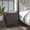 Secaucus Bed Cabinet with Metal Legs 40x30x50 cm – Grey, 1