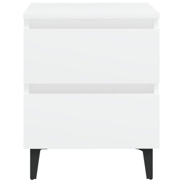 Rohnert Bed Cabinet 40x35x50 cm Engineered Wood – White, 1