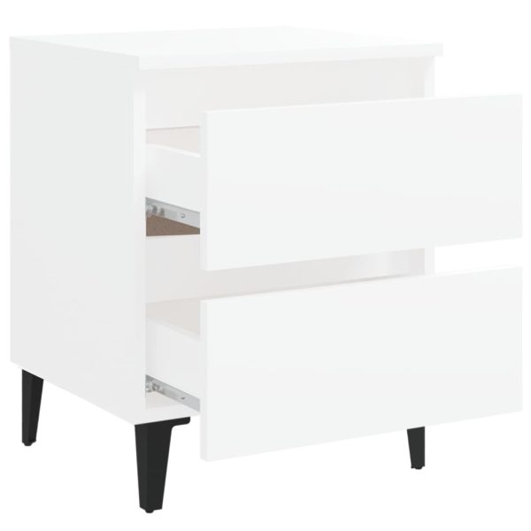 Rohnert Bed Cabinet 40x35x50 cm Engineered Wood – White, 1