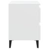 Rohnert Bed Cabinet 40x35x50 cm Engineered Wood – White, 2