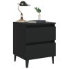 Rohnert Bed Cabinet 40x35x50 cm Engineered Wood – Black, 1