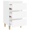 Chapeltown Bed Cabinet with Solid Wood Legs 40x35x69 cm – White, 1