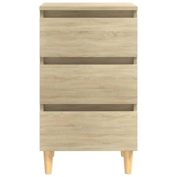 Chapeltown Bed Cabinet with Solid Wood Legs 40x35x69 cm – Sonoma oak, 2