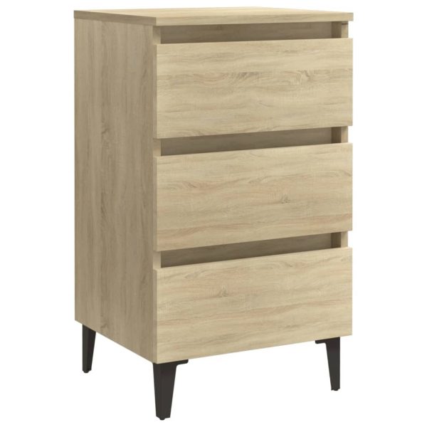 Pendlebury Bed Cabinet with Metal Legs 40x35x69 cm – Sonoma oak, 2