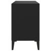 Ecorse TV Cabinet with Metal Legs – 69.5x30x50 cm, Black