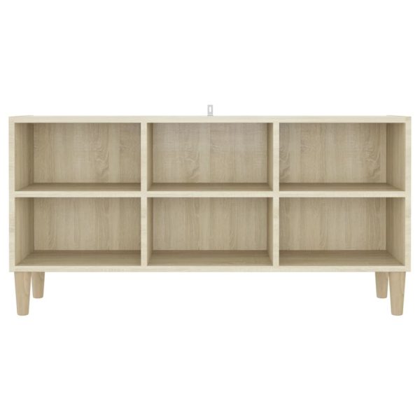 Hornsby TV Cabinet with Solid Wood Legs – 103.5x30x50 cm, Sonoma oak