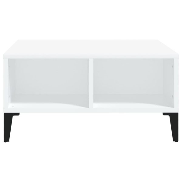 Coffee Table 60x60x30 cm Engineered Wood – White