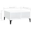 Coffee Table 60x60x30 cm Engineered Wood – White