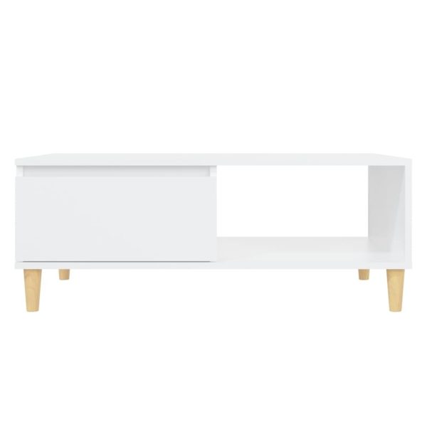 Coffee Table 90x60x35 cm Engineered Wood – White