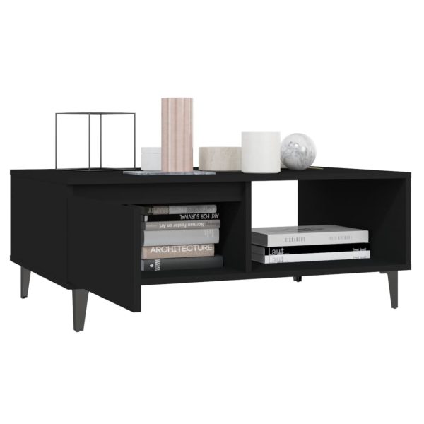 Coffee Table 90x60x35 cm Engineered Wood – Black