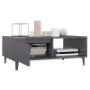 Coffee Table 90x60x35 cm Engineered Wood – High Gloss Grey