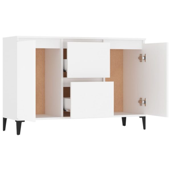 Sideboard 104x35x70 cm Engineered Wood – White