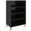 Sideboard 57x35x90 cm Engineered Wood – High Gloss Black