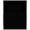 Tidworth Bed Cabinet 40x40x50 cm Engineered Wood – Black, 1