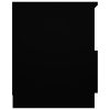 Tidworth Bed Cabinet 40x40x50 cm Engineered Wood – Black, 1