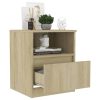 Tidworth Bed Cabinet 40x40x50 cm Engineered Wood – Sonoma oak, 1