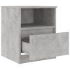 Tidworth Bed Cabinet 40x40x50 cm Engineered Wood – Concrete Grey, 1
