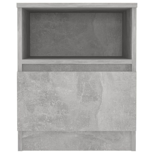 Tidworth Bed Cabinet 40x40x50 cm Engineered Wood – Concrete Grey, 2