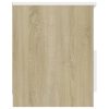 Tidworth Bed Cabinet 40x40x50 cm Engineered Wood – White and Sonoma Oak, 1