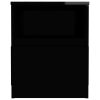 Tidworth Bed Cabinet 40x40x50 cm Engineered Wood – High Gloss Black, 1