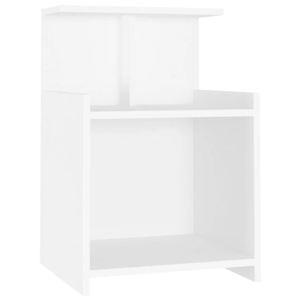 Duluth Bed Cabinet 40x35x60 cm Engineered Wood – White, 1