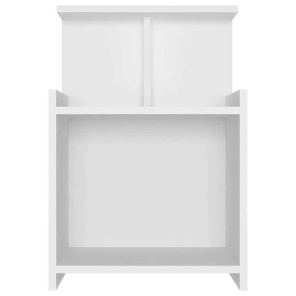Duluth Bed Cabinet 40x35x60 cm Engineered Wood – White, 2