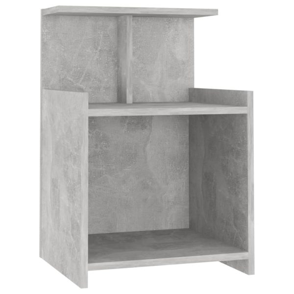 Duluth Bed Cabinet 40x35x60 cm Engineered Wood – Concrete Grey, 1
