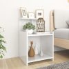 Duluth Bed Cabinet 40x35x60 cm Engineered Wood – High Gloss White, 2
