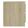 Canford Bed Cabinet 50x39x43.5 cm Engineered Wood – Sonoma oak, 1