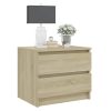 Canford Bed Cabinet 50x39x43.5 cm Engineered Wood – Sonoma oak, 2