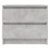 Canford Bed Cabinet 50x39x43.5 cm Engineered Wood – Concrete Grey, 1