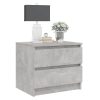 Canford Bed Cabinet 50x39x43.5 cm Engineered Wood – Concrete Grey, 2
