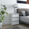 Carbon Bed Cabinet 40x35x62.5 cm Engineered Wood – White, 1