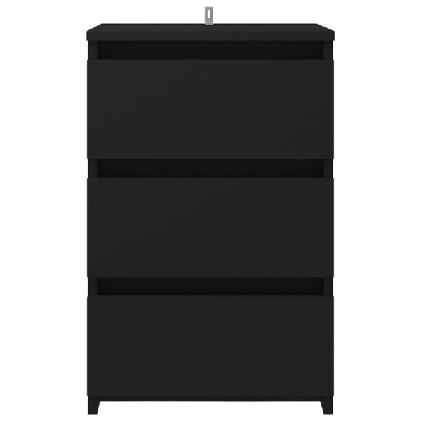 Carbon Bed Cabinet 40x35x62.5 cm Engineered Wood – Black, 2
