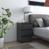 Carbon Bed Cabinet 40x35x62.5 cm Engineered Wood – Grey, 2