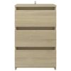 Carbon Bed Cabinet 40x35x62.5 cm Engineered Wood – Sonoma oak, 1
