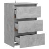 Carbon Bed Cabinet 40x35x62.5 cm Engineered Wood – Concrete Grey, 1