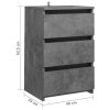 Carbon Bed Cabinet 40x35x62.5 cm Engineered Wood – Concrete Grey, 1