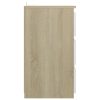 Carbon Bed Cabinet 40x35x62.5 cm Engineered Wood – White and Sonoma Oak, 2