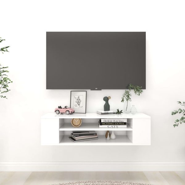 Neches Hanging TV Cabinet 100x30x26.5 cm Engineered Wood – White