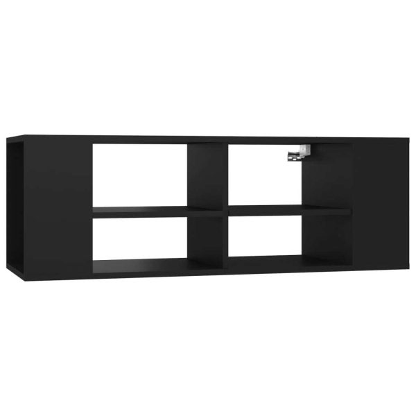 Corte Wall-Mounted TV Cabinet 102x35x35 cm Engineered Wood – Black