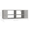 Corte Wall-Mounted TV Cabinet 102x35x35 cm Engineered Wood – Concrete Grey
