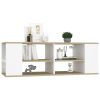 Corte Wall-Mounted TV Cabinet 102x35x35 cm Engineered Wood – White and Sonoma Oak