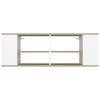 Corte Wall-Mounted TV Cabinet 102x35x35 cm Engineered Wood – White and Sonoma Oak