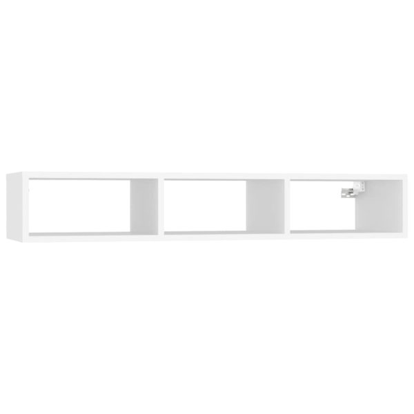 Wall Shelf 102x30x17 cm Engineered Wood – White