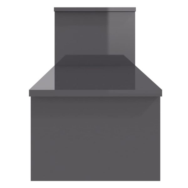 Arbor TV Cabinet 180x30x43 cm Engineered Wood – High Gloss Grey