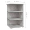 Campton Side Cabinet 35x35x55 cm Engineered Wood – Concrete Grey
