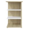 Campton Side Cabinet 35x35x55 cm Engineered Wood – Sonoma Oak and White