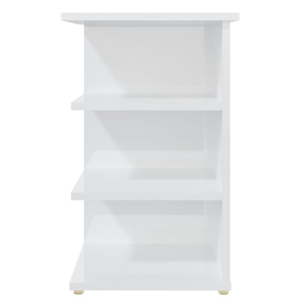 Campton Side Cabinet 35x35x55 cm Engineered Wood – High Gloss White