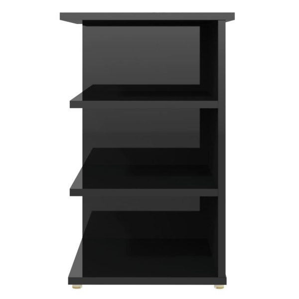 Campton Side Cabinet 35x35x55 cm Engineered Wood – High Gloss Black